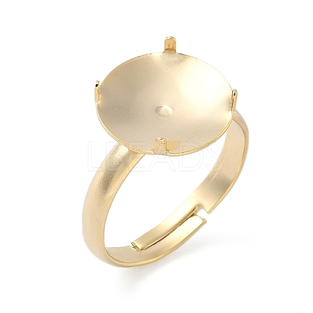 Adjustable Brass 4 Prong Ring Settings KK-K414-04C-G-1