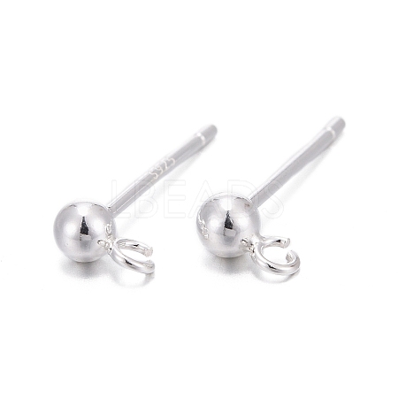 925 Sterling Silver Stud Earring Findings STER-S002-48-1