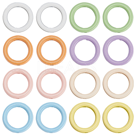 32Pcs 8 Colors Baking Paint Alloy Bead Frame FIND-SP0004-50C-1