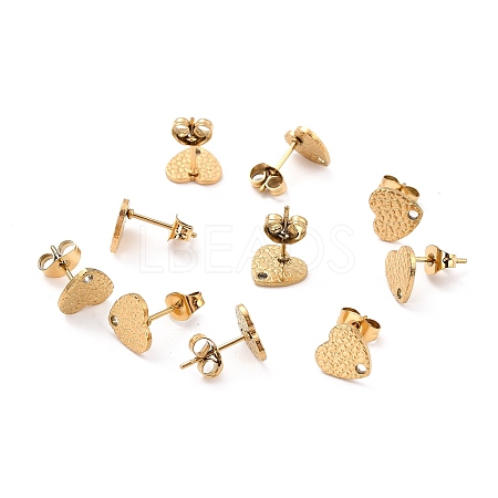 Ion Plating(IP) 304 Stainless Steel Stud Earring Findings LS-STAS-I183-08A-G-1
