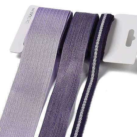 9 Yards 3 Styles Polyester Ribbon SRIB-C002-07G-1