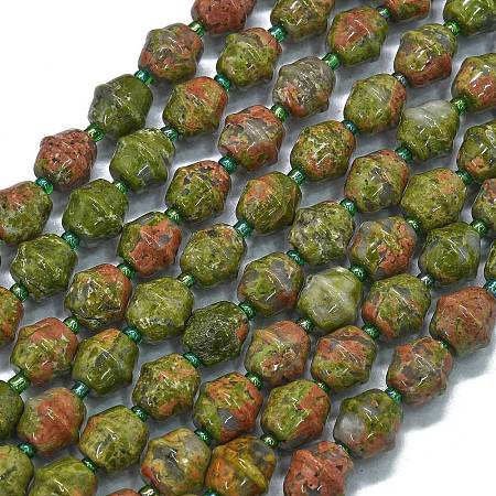 Natural Unakite Beads Strands G-K389-D07-01-1