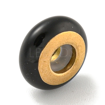 304 Stainless Steel Enamel European Beads STAS-U005-01D-G-1