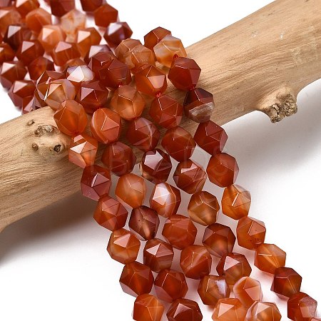 Natural Red Banded Agate Beads Strands G-Z119-A05-02-1