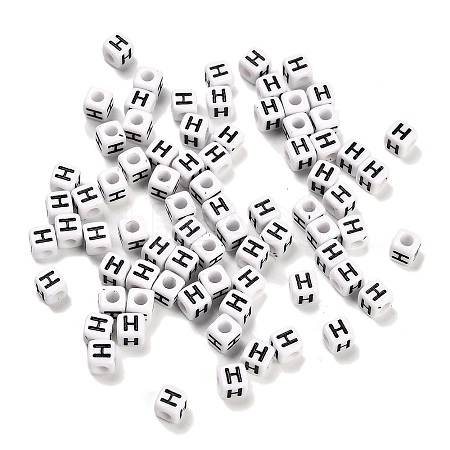 Opaque Acrylic Beads OACR-S076-01H-1