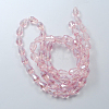 Electroplate Glass Beads Strands EGLA-R008-6x4mm-12-2
