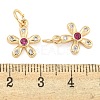 Rack Plating Brass Micro Pave Clear Cubic Zirconia Charms KK-F089-07G-3