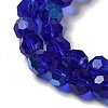 Electroplate Transparent Glass Beads Strands EGLA-A035-T6mm-L06-3