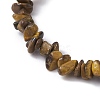 Natural Tiger Eye Chips Beaded Stretch Bracelets for Women BJEW-JB10046-05-3