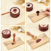 Brass Wax Seal Stamps with Rosewood Handle AJEW-WH0412-0046-3