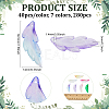 280Pcs 7 Colors Transparent Gradient Color Acrylic Pendants OACR-PH0004-66-2