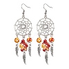 5Pairs 5 Colors Alloy & Synthetic Turquoise Chandelier Earrings EJEW-JE06339-01-4