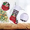 2Pcs 2 Style Christmas Socks Gift Bags HJEW-SZ0001-08-2