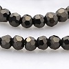 Full Plated Glass Faceted Round Spacer Beads Strands GLAA-A027-3mm-FP02-1