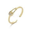 Brass Shell Cuff Rings for Women RJEW-C126-12G-4