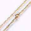 304 Stainless Steel Singapore Chain Necklaces MAK-L015-25E-1