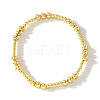Bohemia Brass Round Beaded Stretch Bracelets TK0566-11-1