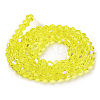 Transparent Electroplate Glass Beads Strands GLAA-F029-4mm-D21-2