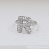 Brass Micro Pave Clear Cubic Zirconia Cuff Rings FS-WG17FF6-18-1
