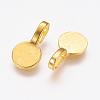Tibetan Style Alloy Glue On Flat Pad Pendant Bails TIBEP-1124-G-FF-2