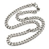 Non-Tarnish 201 Stainless Steel Curb Chain Necklaces for Men NJEW-Q336-08E-P-3