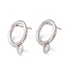 Non-Tarnish 304 Stainless Steel Stud Earring Findings STAS-P308-02B-P-1