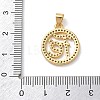 Brass Micro Pave Clear Cubic Zirconia Pendants KK-L268-019G-04-3
