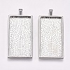 Alloy Pendant Cabochon Settings PALLOY-2418-P-LF-1