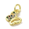 Real 18K Gold Plated Brass Pave Cubic Zirconia Pendants KK-M283-10A-02-2
