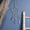 Star Moon Woven Web/Net with Feather Wall Hanging Decorations PW-WG88988-01-3