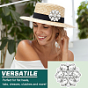 4Pcs Flower Alloy with Glass Rhinestone Shoe Buckle Clips AJEW-FG0003-64D-6