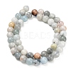 Natural Aquamarine Beads Strands LS-G-F591-29A-8mm-03-3
