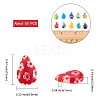 50Pcs Handmade Millefiori Glass Charms LK-CJ0001-07-2