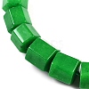 Dyed Natural Malaysia Jade Hexagon Prism Graduated Beaded Necklaces for Women Men NJEW-K388-03H-2