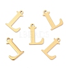 Ion Plating(IP) 304 Stainless Steel Alphabet Charms STAS-H122-L-G-2