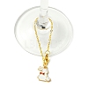 Alloy Enamel Rabbit Cup Pendant Decorations HJEW-JM01753-02-3