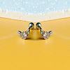 Angel Wing Heart 316L Surgical Stainless Steel Pave Cubic Zirconia Tongue Rings FS-WG901EE-03-1