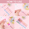 8Pcs 5 Colors DIY Alloy Beadable Crochet Hooks AJEW-CP0006-89-5