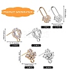 12Pcs 3 Style Brass Micro Pave Clear Cubic Zirconia Stud Earring Findings ZIRC-SZ0002-26-2