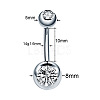 Clear Cubic Zirconia Belly Button Rings WG9960A-11-1