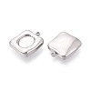 304 Stainless Steel Pendant Cabochon Settings STAS-T075-25P-2