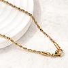 2MM Unisex 304 Stainless Steel Rope Chain Necklaces NJEW-P395-16G-3