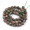 Natural Unakite Beads Strands G-S348-05-2