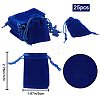 Beebeecraft 25Pcs Rectangle Velvet Drawstring Pouches TP-BBC0001-04B-01-2