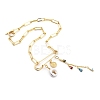 Evil Eye Brass Enamel Pendant Necklaces NJEW-JN03053-04-2