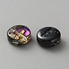 Transparent Electroplated UV Plating Glass Beads GLAA-TAC0024-12D-A-2