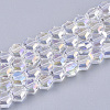 Electroplate Glass Beads Strands EGLA-T018-03-C05-1