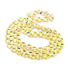 Electroplate Glass Beads Strands X-EGLA-A036-11A-FP01-2