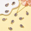 SHEGRACE Brass Micro Pave Cubic Zirconia Pendants XGRQ2O119-446E-G-5