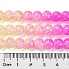 Spray Painted Crackle Glass Beads Strands DGLA-C002-8mm-05-5